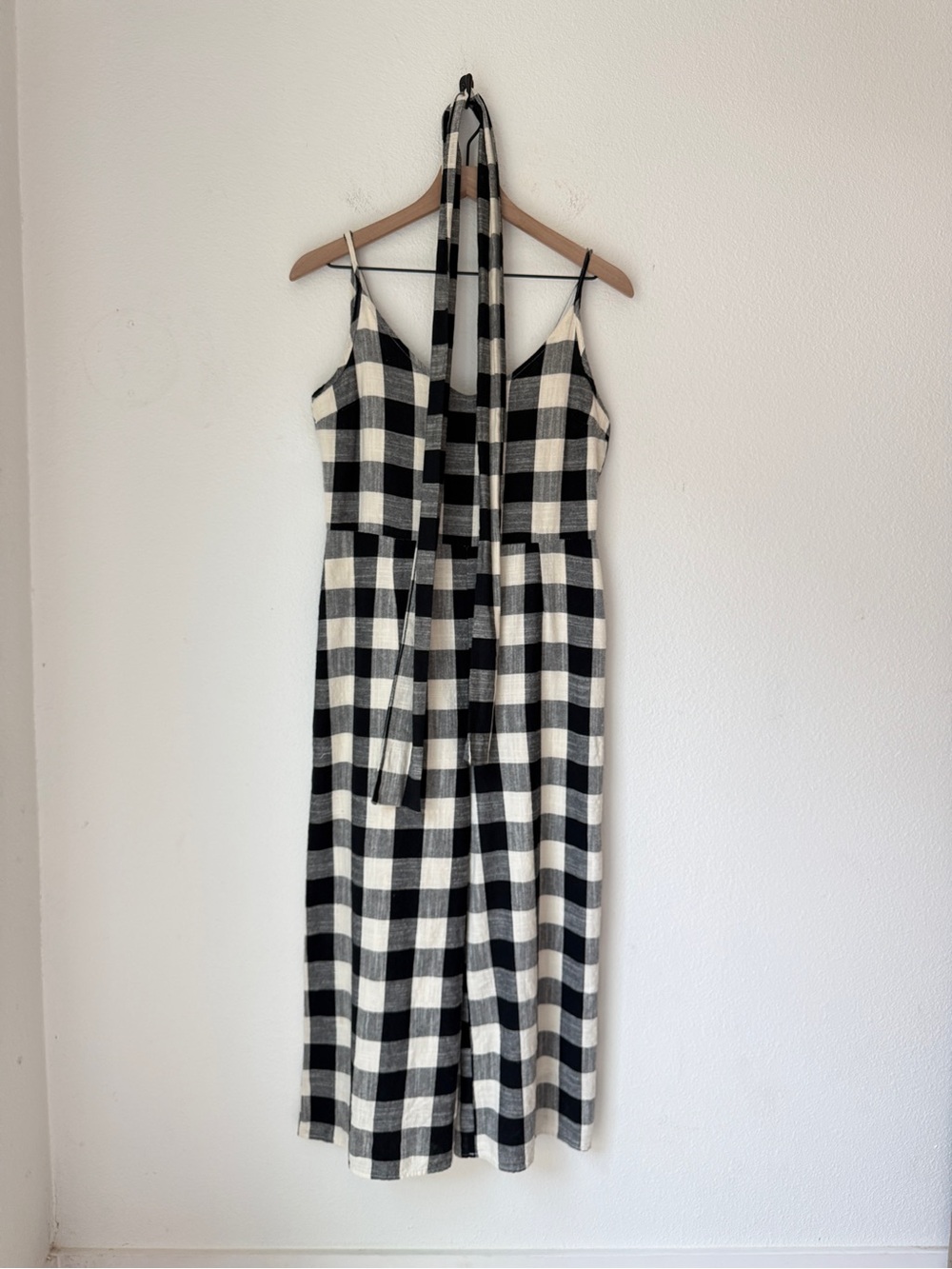 If By Sea (Anthropologie) - Gingham tie-waist jumpsuit -Sz Small- w/small Flaw - Picture 4 of 16